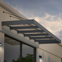 18â6 x 4â7 Palram Canopia Sophia XL 6000 Grey Clear Door Canopy (5.65m x 1.4m)
