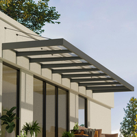 27â9 x 4â7 Palram Canopia Sophia XL 9000 Grey Clear Door Canopy (8.45m x 1.4m)