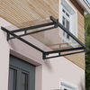 4â11 x 3â1 Palram Canopia Bremen 1500 Grey Clear Door Canopy (1.5m x 0.94)
