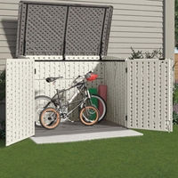 6 x 4 Suncast Resin Kensington Eight Bike Store - Plastic Garden Storage