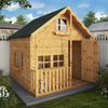 7 x 8 Mercia 2 Storey Swiss Cottage Kids Wooden Playhouse with Veranda (2.1m x 2.3m)