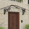7â1 x 2â11 Palram Canopia Lily 2130 Black Clear Door Canopy (2.16m x 0.88m)
