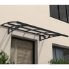 7â4 x 4â7 Palram Canopia Amsterdam 2230 Grey Clear Door Canopy (2.24m x 1.39m)