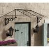 8â9 x 2â11 Palram Canopia Lily 2600 Black Clear Door Canopy (2.67m x 0.88m)