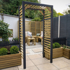 Forest Contemporary Slatted Garden Arch 3