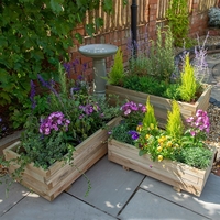 Forest Durham Rectangular Wooden Garden Planter 3