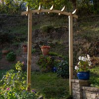 Forest Hanbury Dome Top Wooden Garden Pergola Arch 4