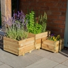 Forest Kendal Square Wooden Garden Planter 1