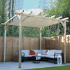 Forest Large Ultima Wooden Garden Pergola with Retractable Canopy 12