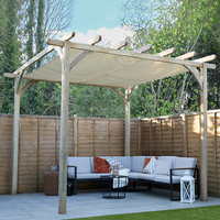 Forest Large Ultima Wooden Garden Pergola with Retractable Canopy 12
