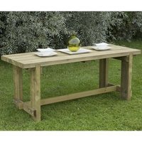 Forest Refectory Wooden Garden Table 6