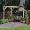 Forest Slatted Wooden Corner Pergola 9