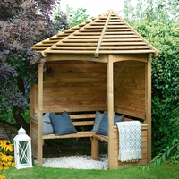 Forest Venetian Corner Garden Arbour Seat 8