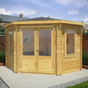 Mercia 3m x 3m Corner Log Cabin (28mm) - Double Glazed