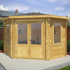 Mercia 3m x 3m Corner Log Cabin (34mm) - Double Glazed