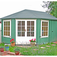 Shire Villandry 4.3m x 3m Corner Log Cabin Summerhouse (28mm)