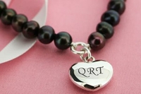 Pearl Bracelet with Personalised Heart Charm