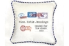 Personalised Airmail Cushion - Headed for the Stars