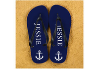 Personalised Anchor Flip Flops