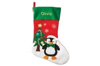 Personalised Christmas Stocking - Penguin Design