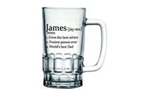 Personalised Definition Beer Glass Tankard