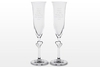 Personalised Glass Heart Stem Flutes