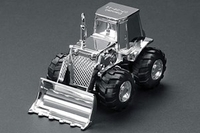 Personalised Money Box - Silver Plated Digger