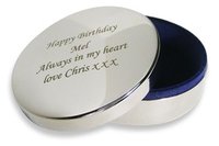 Personalised Round Trinket Box