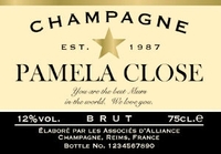 Personalised Star Label Birthday Champagne