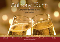 Personalised Valentines Champagne with Flutes Label