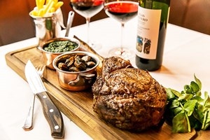 Steak Sharing Platter with a Bottle of Wine for Two at Smith and Wollensky