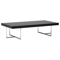 Borgia Rectangular Coffee Table,  Grey Highgloss