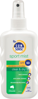 SunSense Sports Mist Clear & Dry SPF50 200ml
