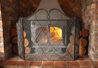 Heart Scroll Fire Screen