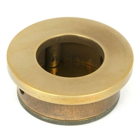 Round Finger Edge Pull - Aged Brass