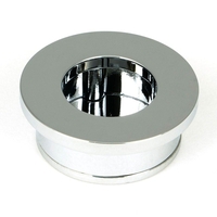 Round Finger Edge Pull - Polished Chrome