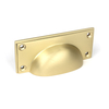 Satin Brass Art Deco Drawer Pull