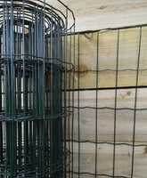 10m x 60cm of Green PVC Plastic Coated Metal Garden Border / Fence