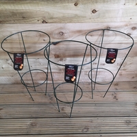 Pack of 3 Tom Chambers Urban Green Conical Garden Plant Support Ring 30cm - Medium