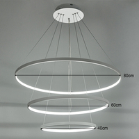 Modern Led Pendant 3 Acrylic Ring Chandelier
