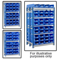 Barton Storage Barton Toprax Standard Extension Bay with 14 TC6 Bins & 3 Shelves