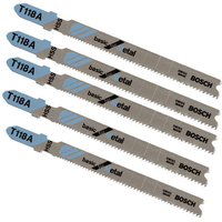 Bosch Bosch T118A Jigsaw Blades Metal Cutting Pk5
