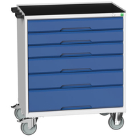 Bott Bott Verso Mobile 6 Drawer Cabinet With Top Tray And Mat 800x550x965mm
