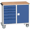 Bott Bott Verso Mobile Maintenance Trolley 1050x550x980mm - 700mm Cupboard,  6 Drawers