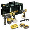 DeWalt DeWalt DCK2033X2-GB FLEXVOLT TWIN PACK: DCH333 SDS+ Hammer Drill,  DCD996 3 speed combi,  DCB547 9.0ah batteries x 2,  DCB118 in DS300 Tough System box