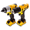 DeWalt DeWalt DCK211D2T 10.8V Li-ion Cordless Compact Drill Driver and Impact Driver