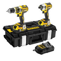 DeWalt DeWalt DCK250P2 18V Hammer Drill,  Impact Driver,  2 x 5.0Ah Batteries & Kitbox