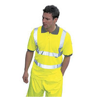 Dickies Hi Vis Bright Yellow Safety Polo Shirt - Lg.
