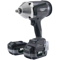 Draper XP20 Draper Expert XP20 ½" Drive 20V Brushless 1000Nm Impact Wrench Kit with 2 x 4Ah Batteries