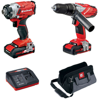 Einhell Einhell TE-CD/CI 18V Li-Ion Combi Drill/Impact Driver Twin Pack with 2x1.5Ah Batteries